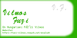 vilmos fuzi business card